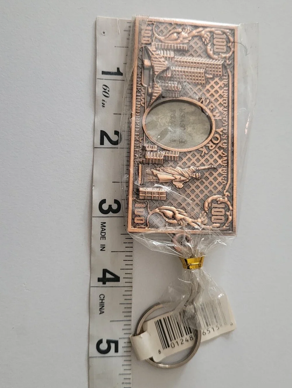 New York Skyline Picture Frame Keychain NWT